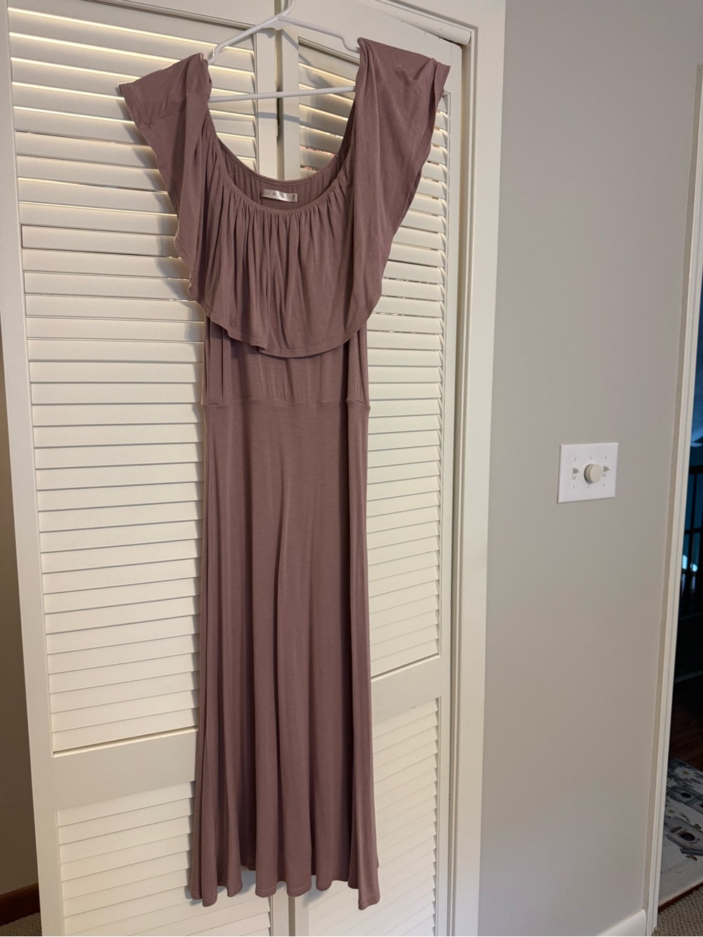 Heart Hips Dusty Mauve Gathered Neck Maxi Dress
